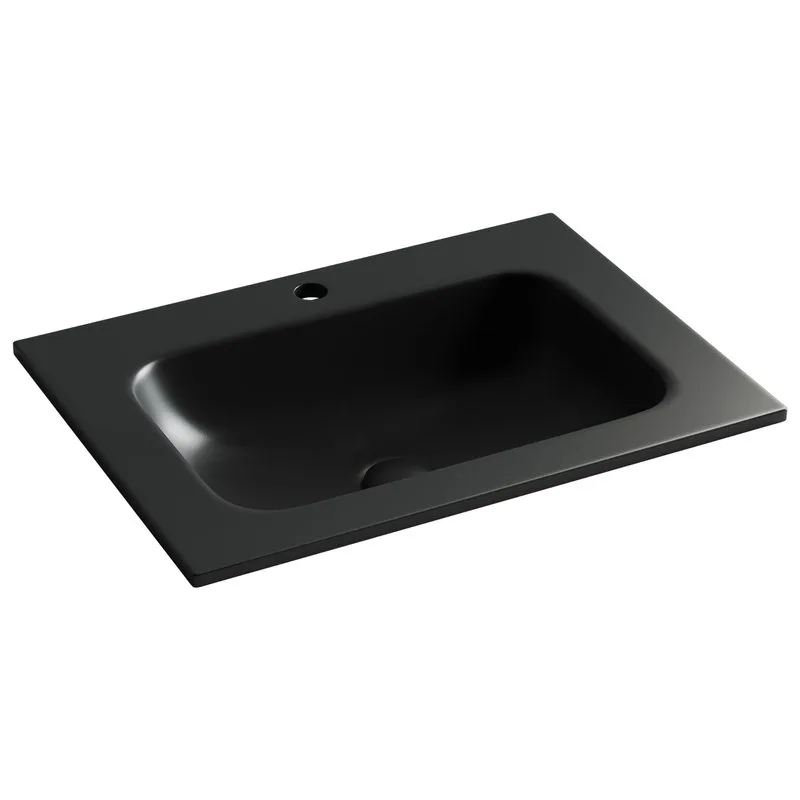Накладная раковина Ceramicanova Grace прямоугольная черная матовая 61 см CN7011MB Sancos — официальный сайт