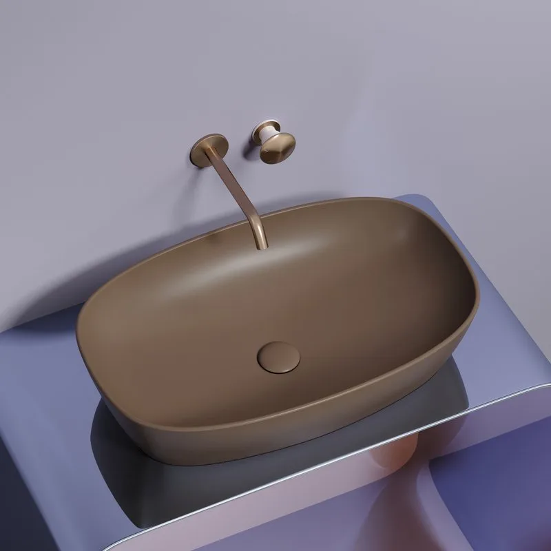 Раковина Ceramicanova Element CN6049MDB темно-коричневая матовая Sancos — официальный сайт