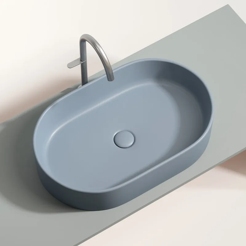 Раковина Ceramicanova Element CN6048MHL серо-голубая матовая Sancos — официальный сайт