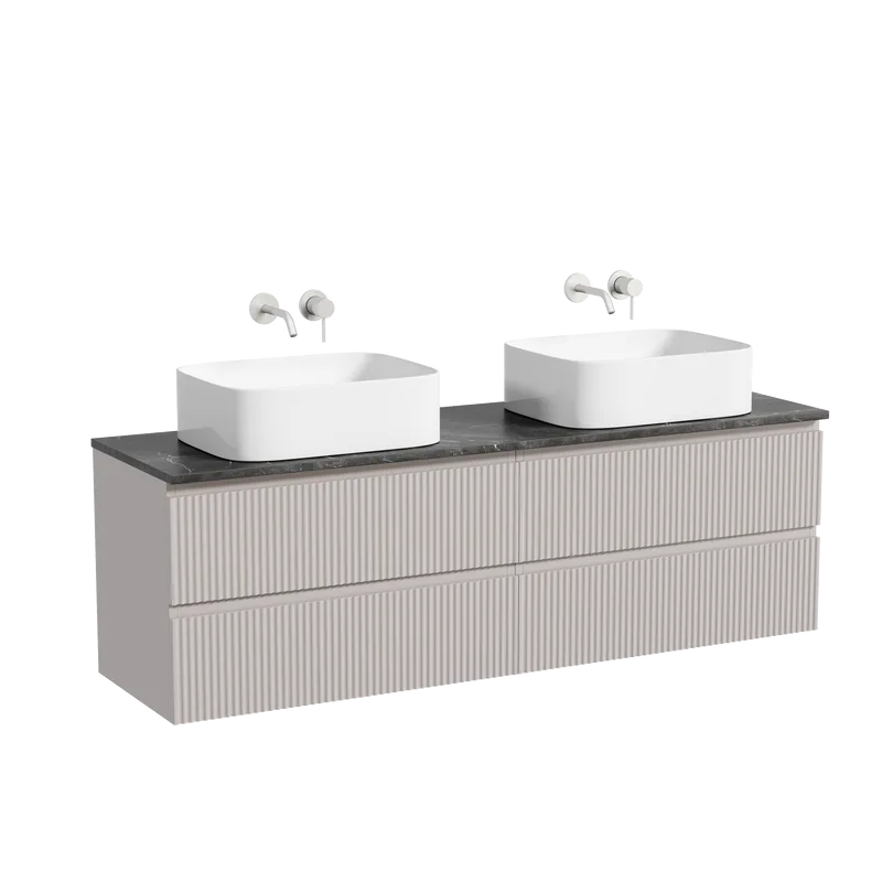 Тумба с раковиной Sancos Snob R 160 doha soft, столешница черный мрамор TT160A1, раковина CN6052 Sancos — официальный сайт