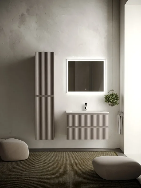 Тумба под раковину Sancos Snob R 80 подвесная Doha soft (пыльная роза), SNR80SM Sancos — официальный сайт