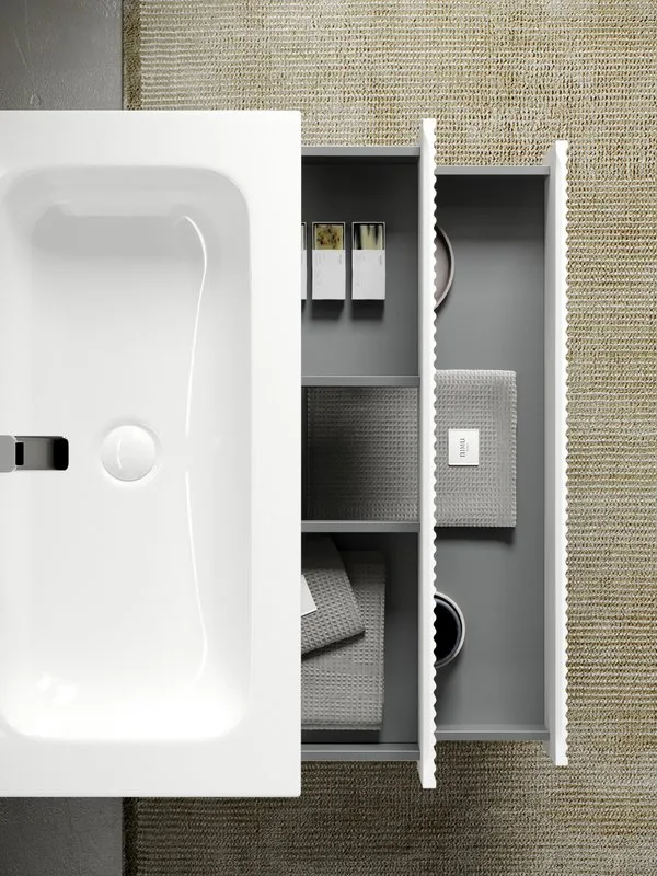Тумба под раковину Sancos Snob R 80 подвесная Bianco (белый), SNR80W Sancos — официальный сайт