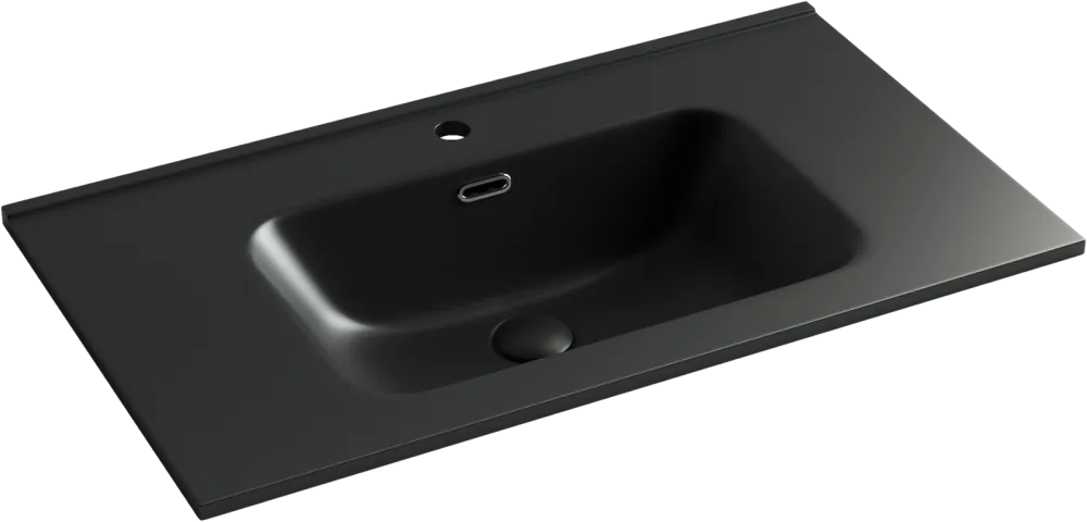 Тумба с раковиной Sancos Libra Floor 80 белый глянец, черная раковина CN7005MB Sancos — официальный сайт