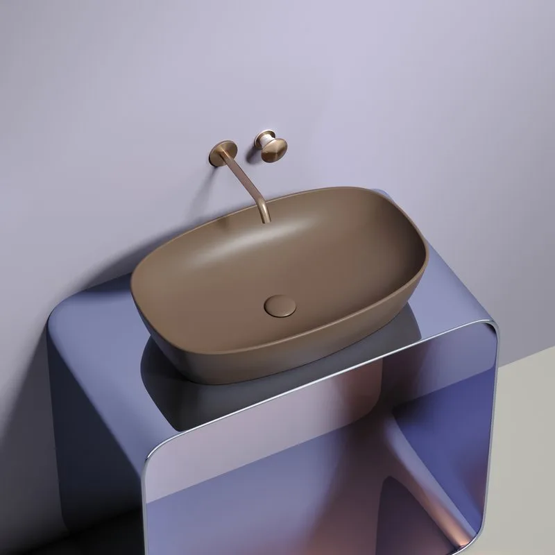 Раковина Ceramicanova Element CN6049MDB темно-коричневая матовая Sancos — официальный сайт