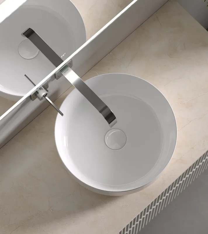 Тумба под раковину со столешницей Sancos Snob R 100 beige soft, столешница бежевая Sancos — официальный сайт