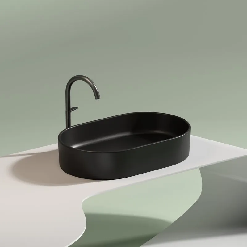 Раковина Ceramicanova Element CN6048MB черная матовая Sancos — официальный сайт