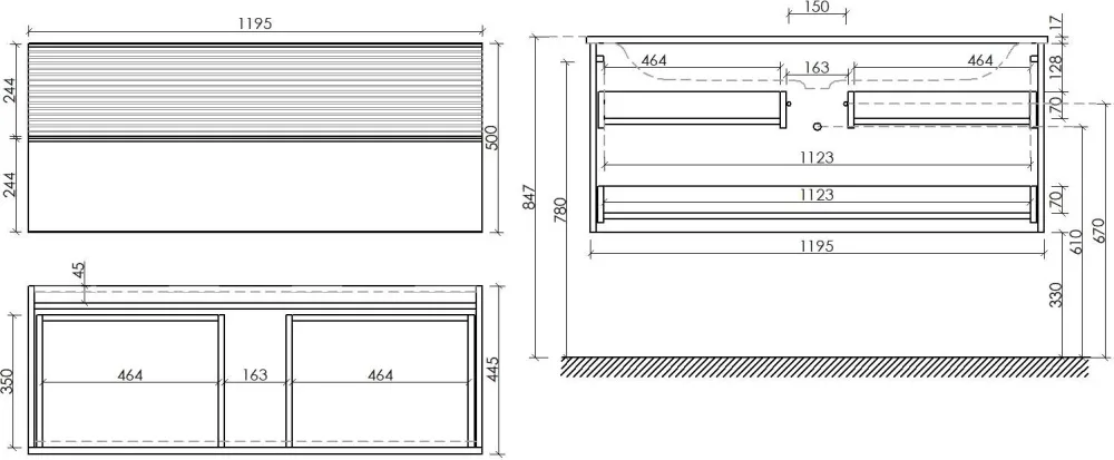 Тумба с раковиной Sancos Delta 120 дуб красный, графит, раковина CN7016 Sancos — официальный сайт