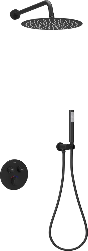 Душевой комплект Sancos Link SC3005MB черный матовый, С ВНУТРЕННЕЙ ЧАСТЬЮ Sancos — официальный сайт