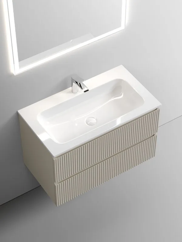 Тумба с раковиной Sancos Snob T 80 см, beige soft Sancos — официальный сайт