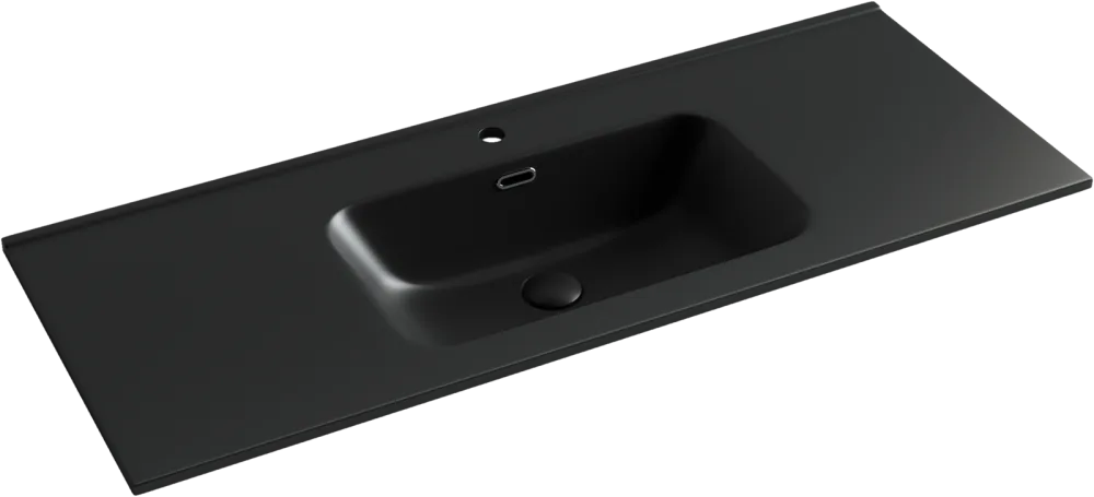 Тумба с раковиной Sancos Libra Floor 120 белый глянец, черная раковина CN7006MB Sancos — официальный сайт