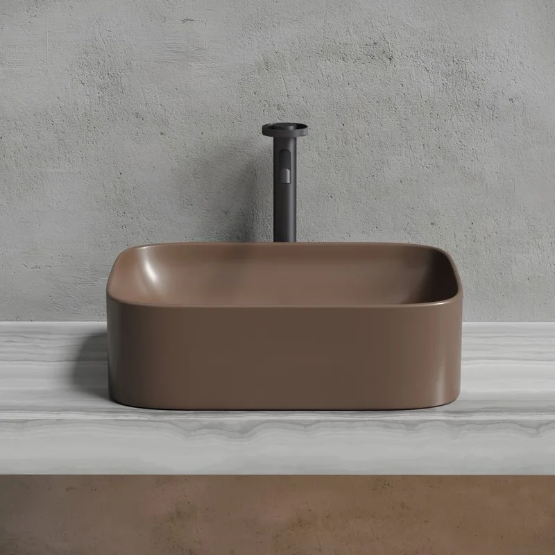 Раковина Ceramicanova Element CN6052MDB темно-коричневая матовая Sancos — официальный сайт