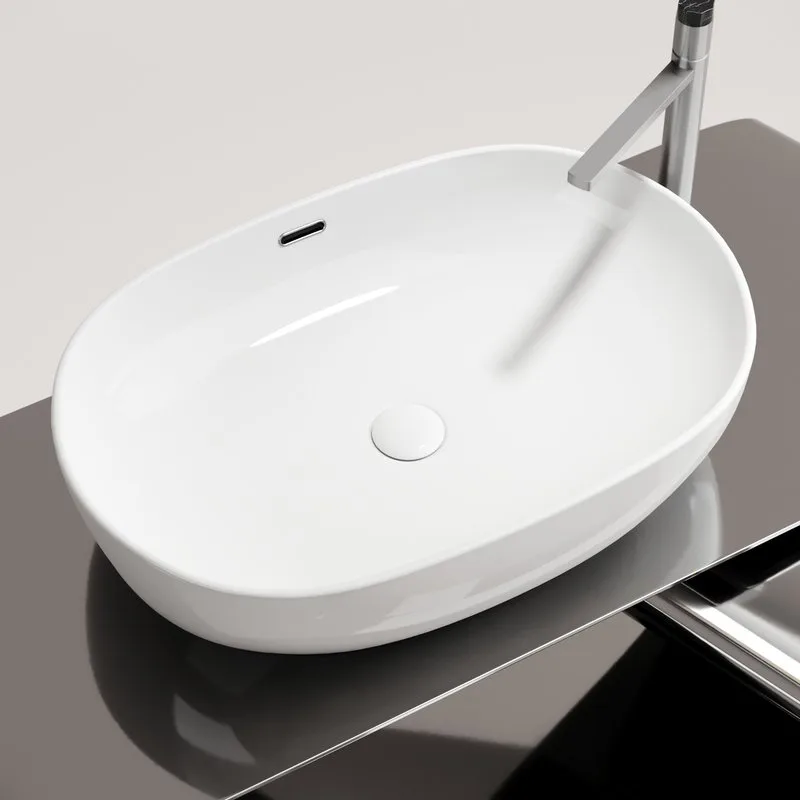 Раковина Ceramicanova Element CN6064 белая глянцевая Sancos — официальный сайт