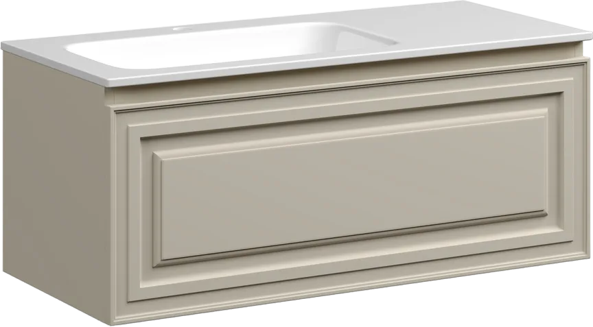 Тумба под раковину Sancos Very 100 L подвесная Beige soft (капучино), VR100LCE Sancos — официальный сайт