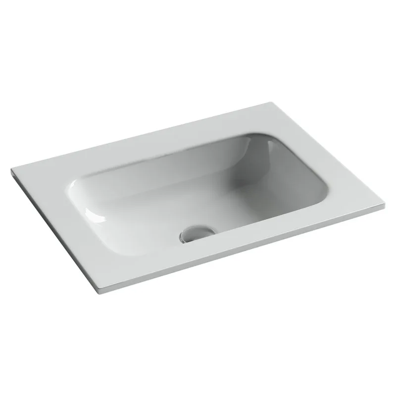 Накладная раковина Ceramicanova Grace прямоугольная без отверстия под смеситель 61 см CN7011wx Sancos — официальный сайт