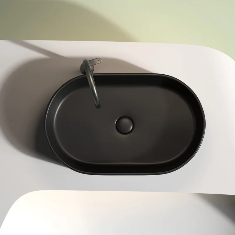 Раковина Ceramicanova Element CN6048MB черная матовая Sancos — официальный сайт