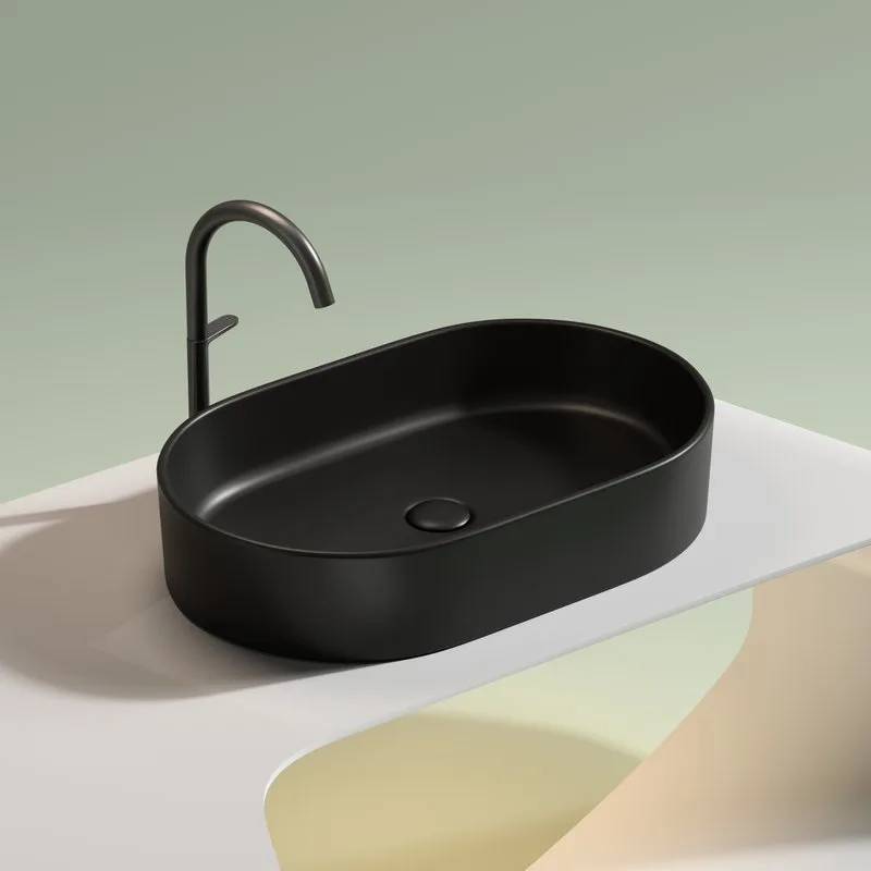 Раковина Ceramicanova Element CN6048MB черная матовая Sancos — официальный сайт