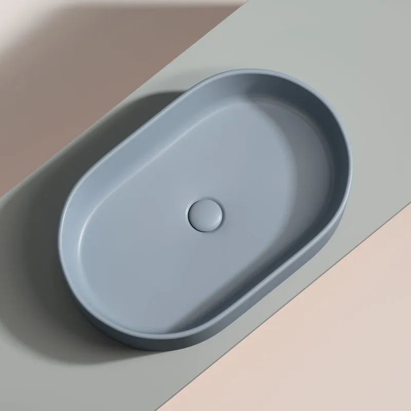 Раковина Ceramicanova Element CN6048MHL серо-голубая матовая Sancos — официальный сайт