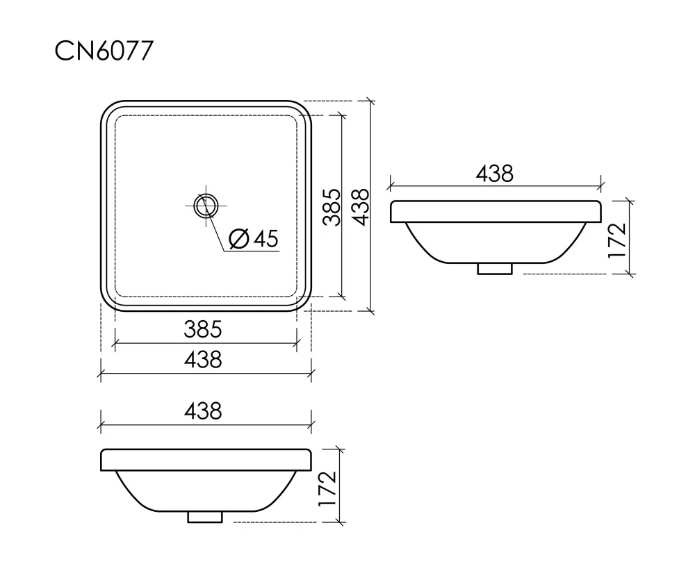 Встраиваемая раковина Ceramicanova Element CN6077 ,белый Sancos — официальный сайт