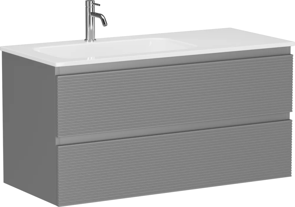 Тумба с раковиной Sancos Folk 100 L ergraut soft Sancos — официальный сайт