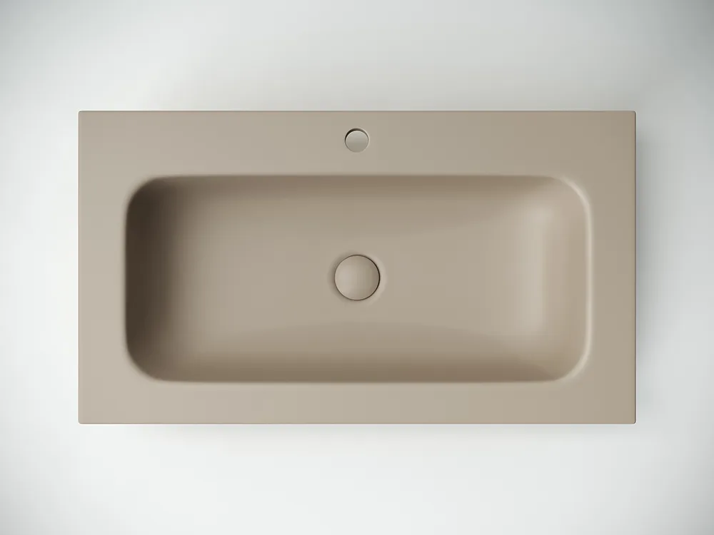 Накладная раковина Ceramicanova Grace прямоугольная капучино матовый 81 см CN7012MC Sancos — официальный сайт