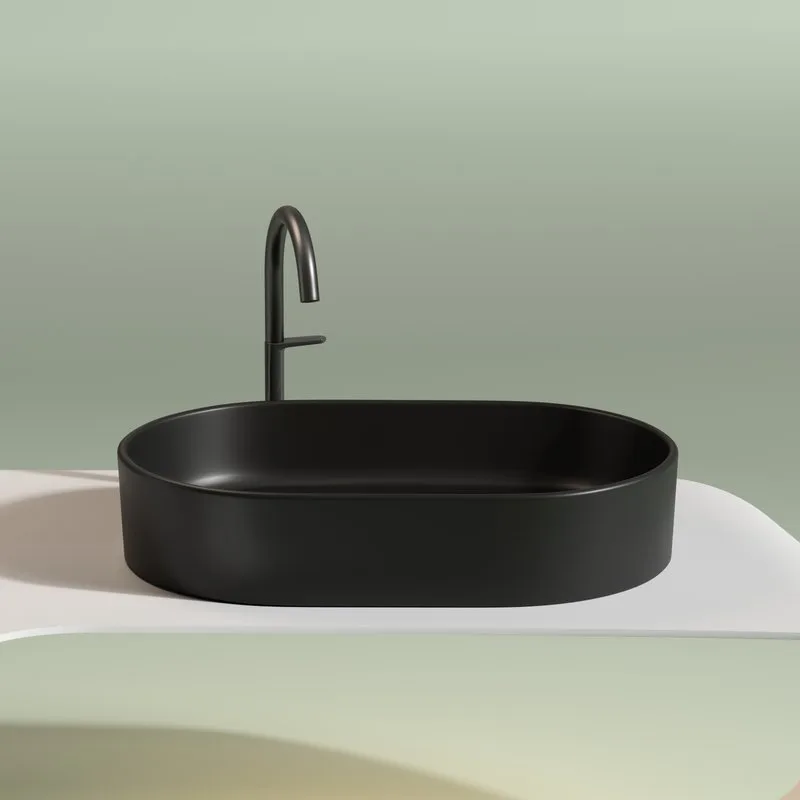 Раковина Ceramicanova Element CN6048MB черная матовая Sancos — официальный сайт