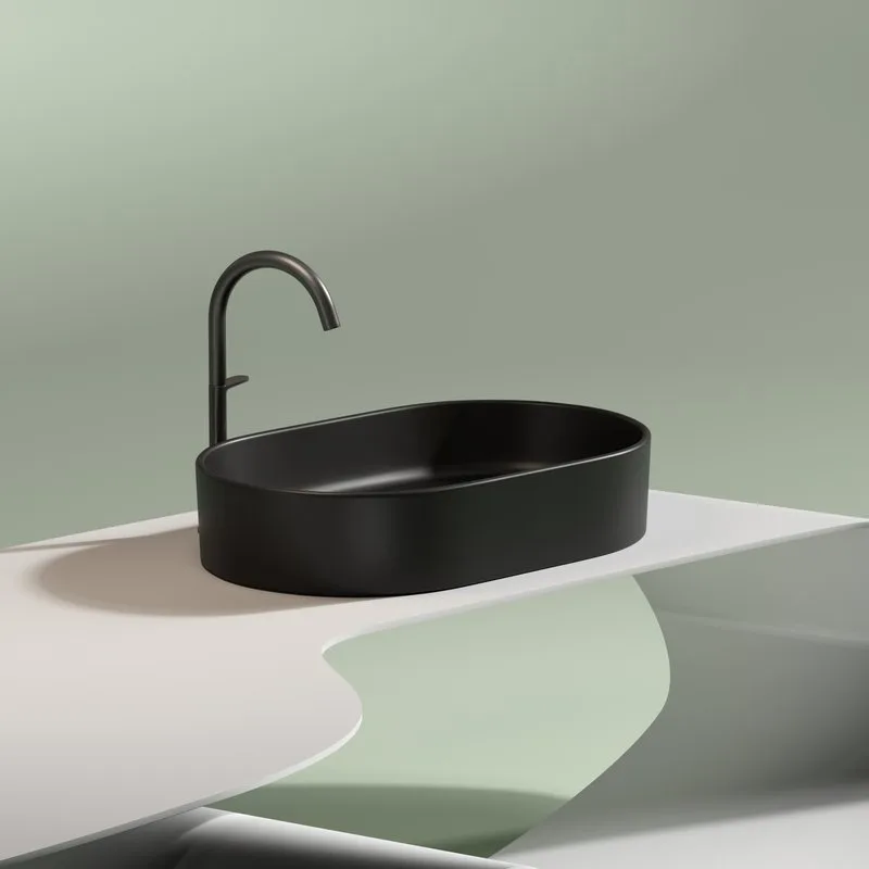Раковина Ceramicanova Element CN6048MB черная матовая Sancos — официальный сайт