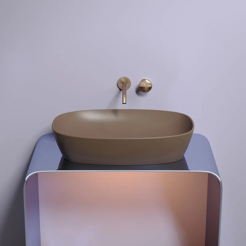 Раковина Ceramicanova Element CN6049MDB темно-коричневая матовая Sancos — официальный сайт