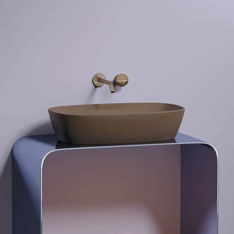 Раковина Ceramicanova Element CN6049MDB темно-коричневая матовая Sancos — официальный сайт