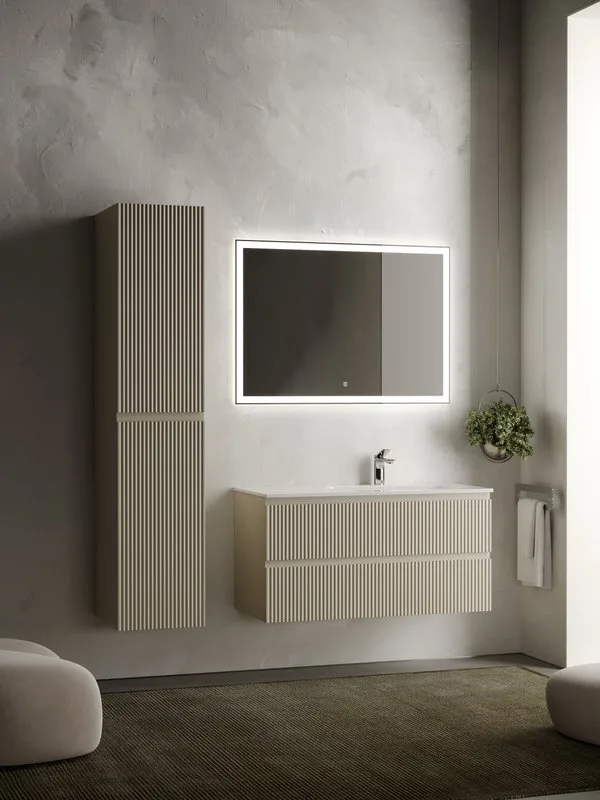 Тумба под раковину Sancos Snob R 100 подвесная Beige soft (капучино), SNR100RCE Sancos — официальный сайт