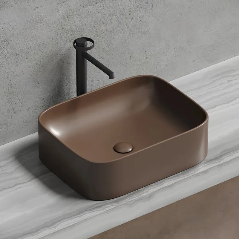 Раковина Ceramicanova Element CN6052MDB темно-коричневая матовая Sancos — официальный сайт