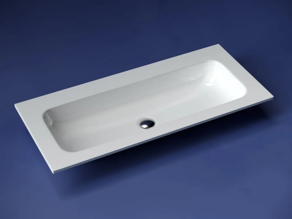 Мебельная раковина Ceramicanova Grace прямоугольная без отверстия под смеситель 101 см CN7013wx Sancos — официальный сайт