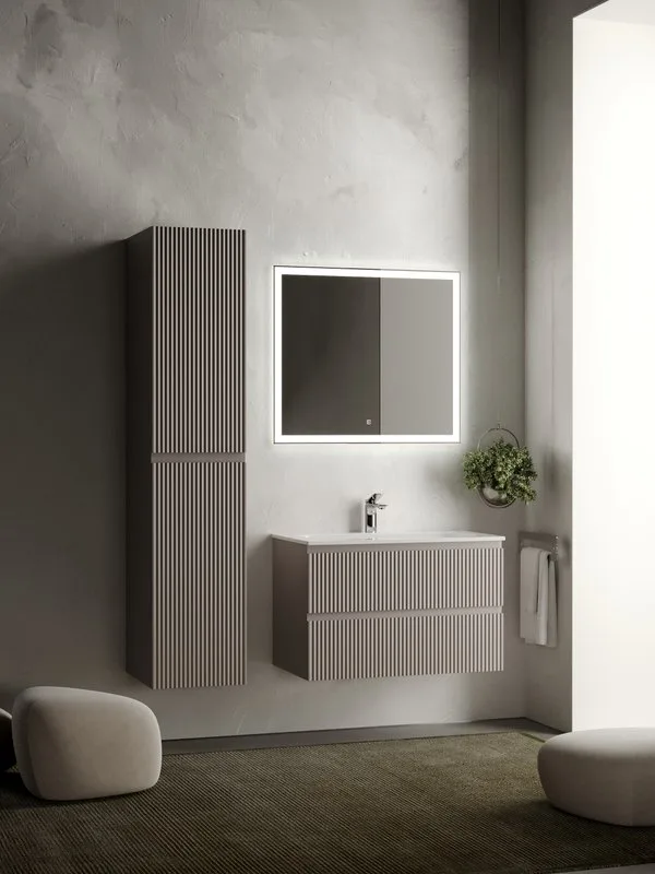 Тумба под раковину Sancos Snob R 80 подвесная Doha soft (пыльная роза), SNR80SM Sancos — официальный сайт