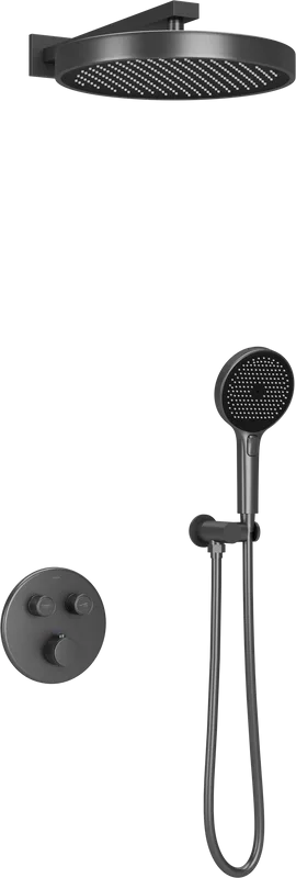 Душевой комплект Sancos Space SC3006GMG вороненая сталь, С ВНУТРЕННЕЙ ЧАСТЬЮ Sancos — официальный сайт