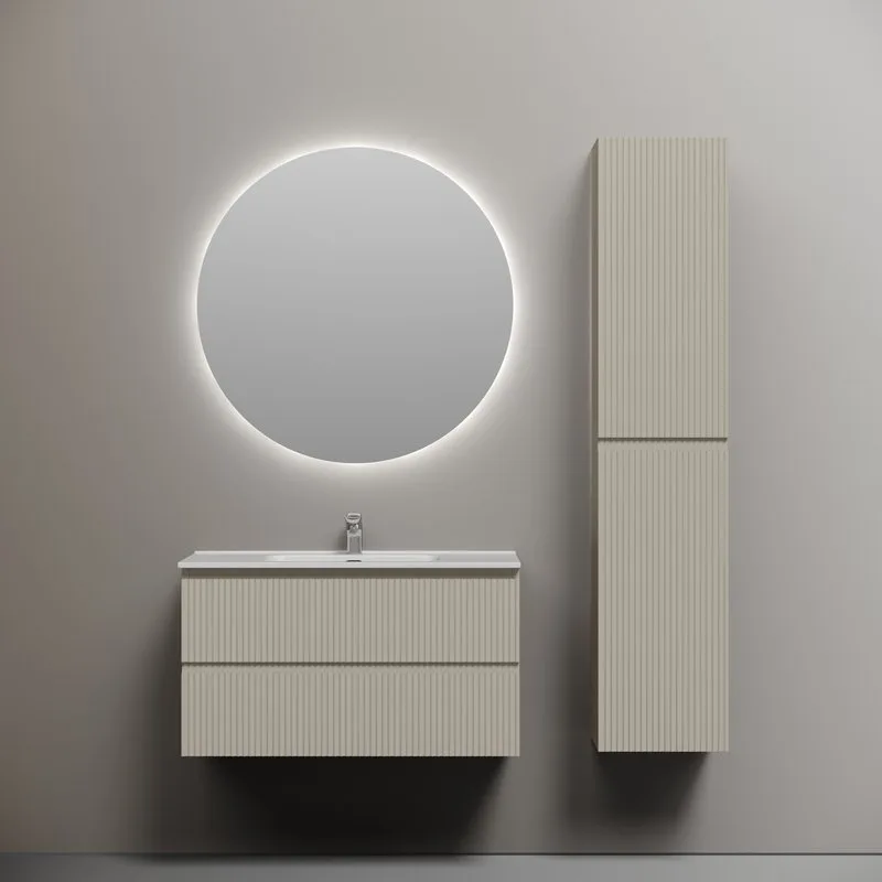 Тумба с раковиной Sancos Snob R 90 beige soft, раковина CN7002 Sancos — официальный сайт