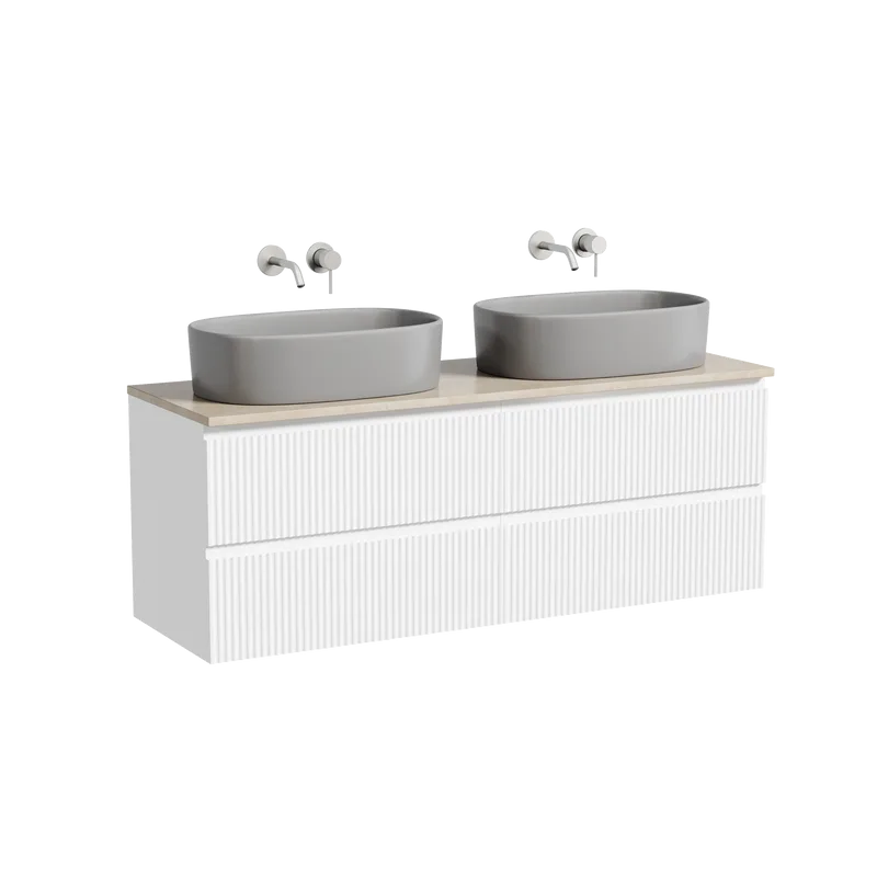 Тумба с раковиной Sancos Snob R 140 bianco, столешница бежевая TT140A2, раковина CN6048MH Sancos — официальный сайт