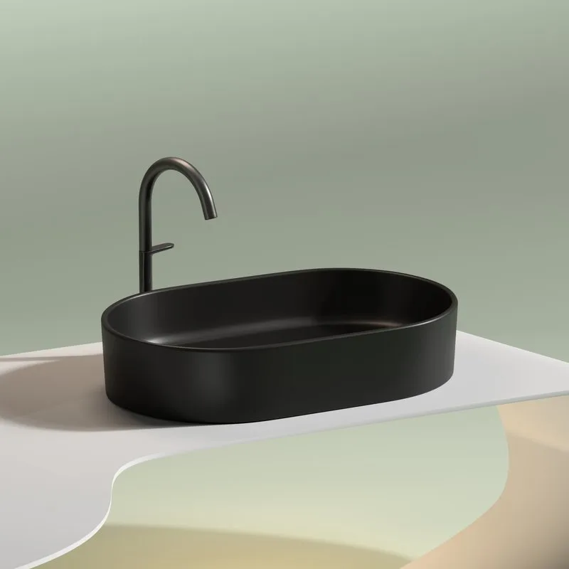 Раковина Ceramicanova Element CN6048MB черная матовая Sancos — официальный сайт