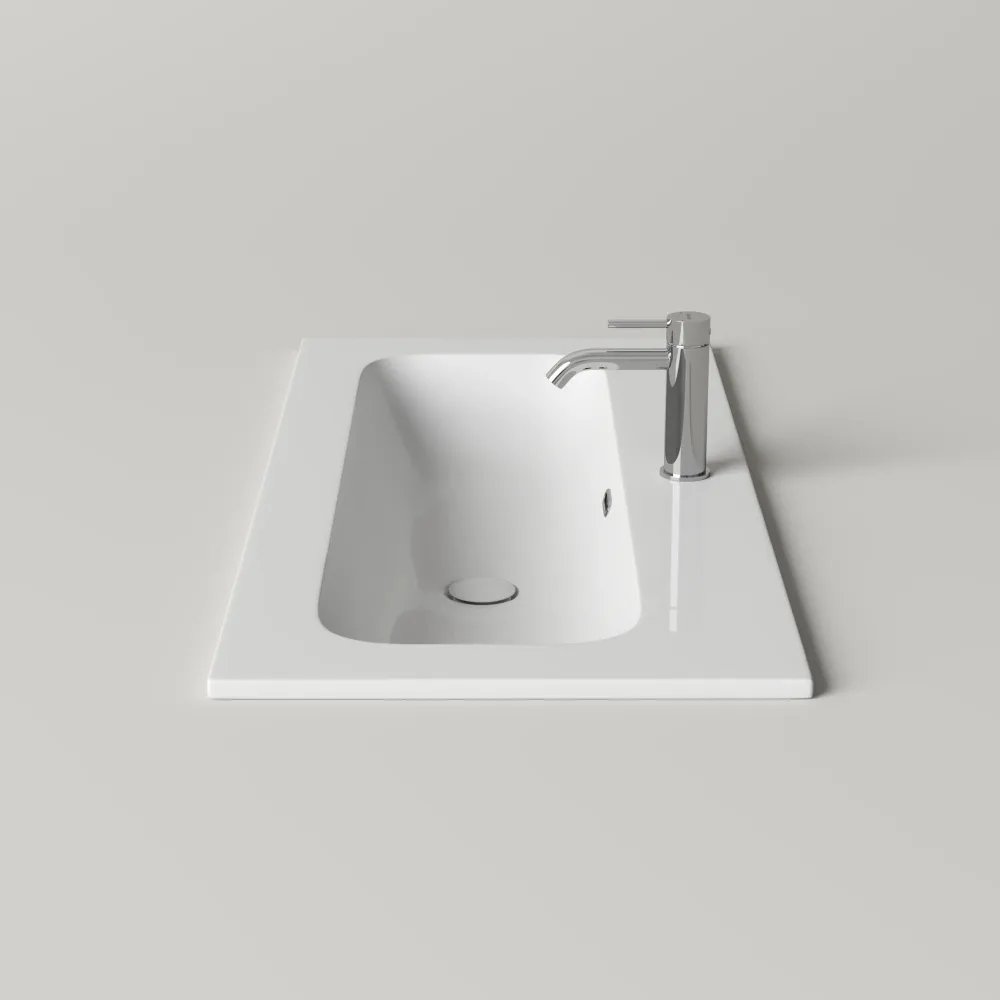 Мебельная раковина Ceramicanova Lucia с отверстием под смеситель 101 CN6097 белый Sancos — официальный сайт