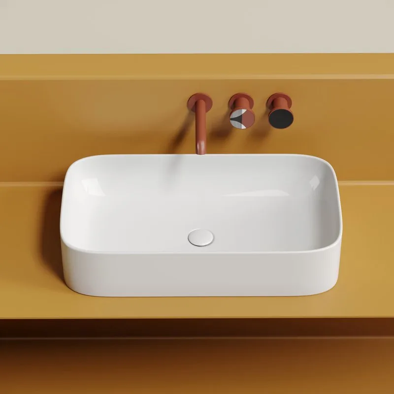 Раковина Ceramicanova Element CN6054 белая глянцевая Sancos — официальный сайт
