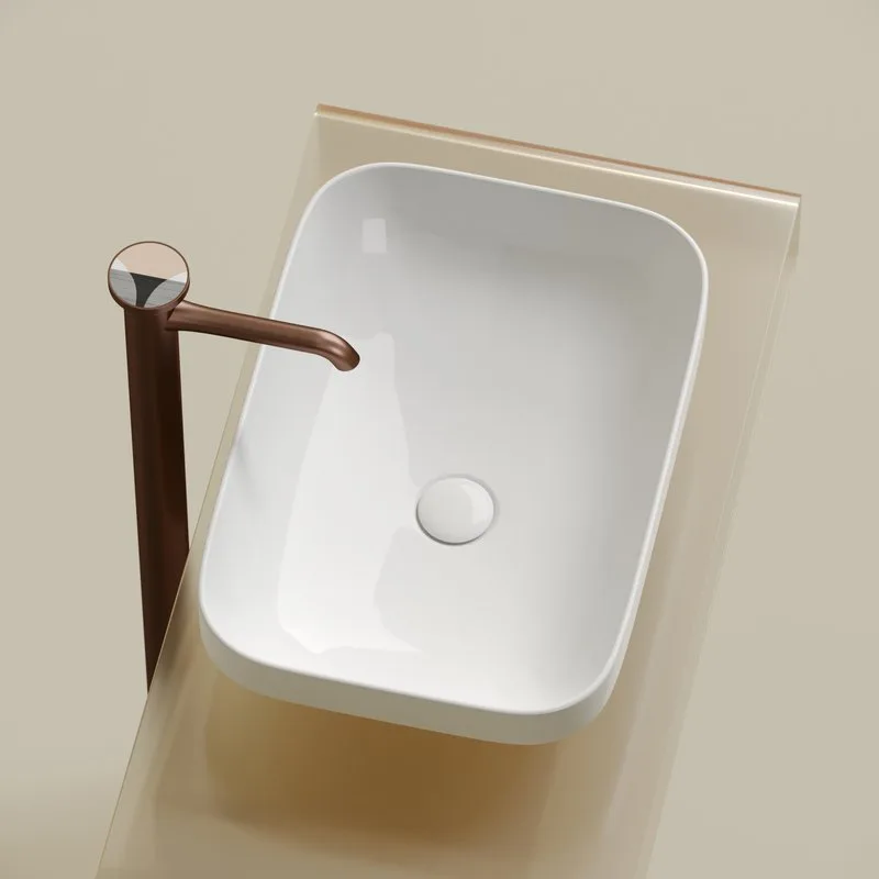 Раковина Ceramicanova Element CN6055 белая глянцевая Sancos — официальный сайт