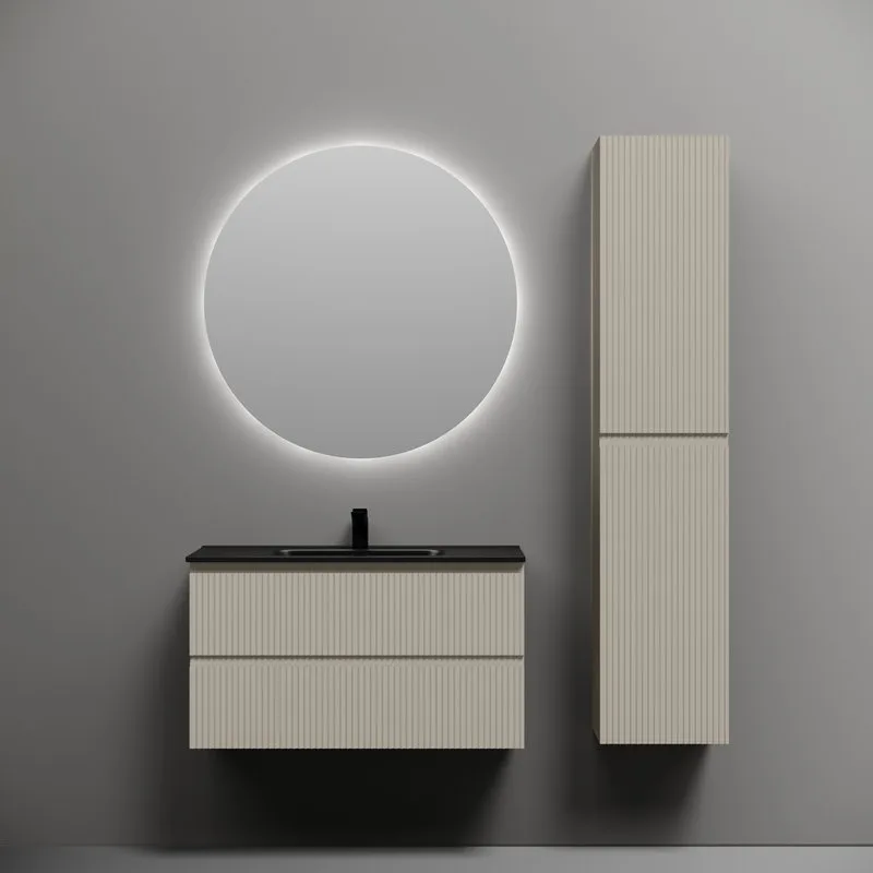 Тумба с раковиной Sancos Snob R 90 beige soft, раковина CN7002MB Sancos — официальный сайт