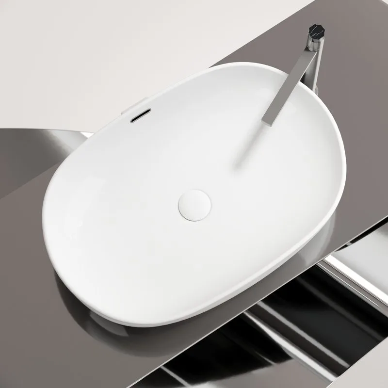 Раковина Ceramicanova Element CN6064 белая глянцевая Sancos — официальный сайт