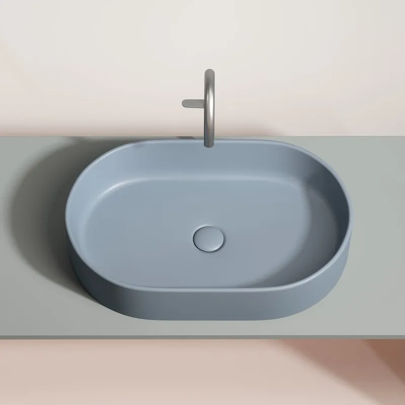 Раковина Ceramicanova Element CN6048MHL серо-голубая матовая Sancos — официальный сайт