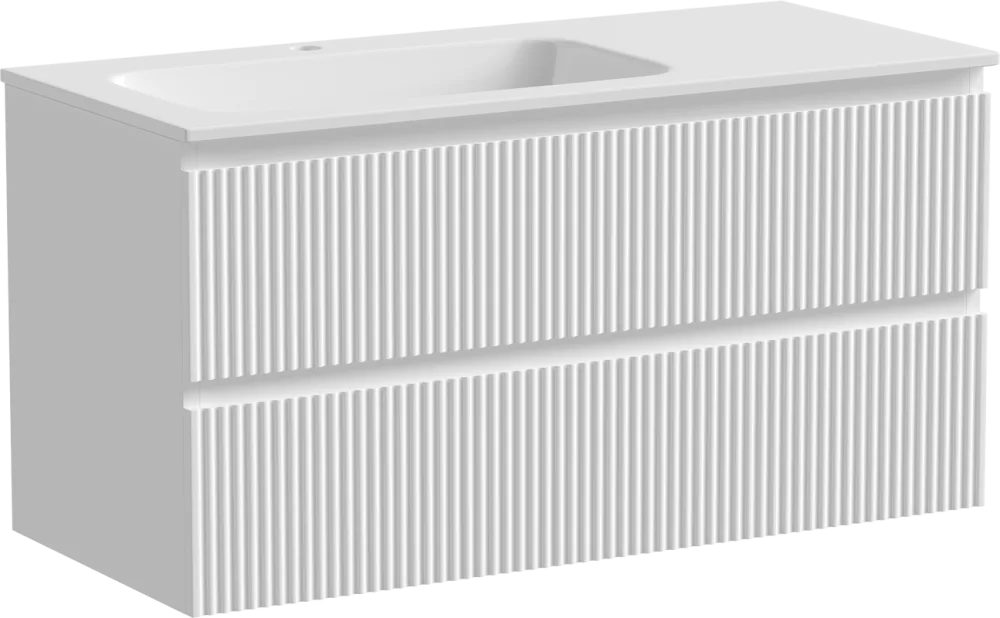 Тумба с раковиной Sancos Snob R 100 см, L, bianco Sancos — официальный сайт