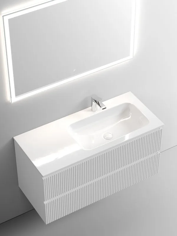 Тумба с раковиной Sancos Snob T 100 см, R, bianco Sancos — официальный сайт