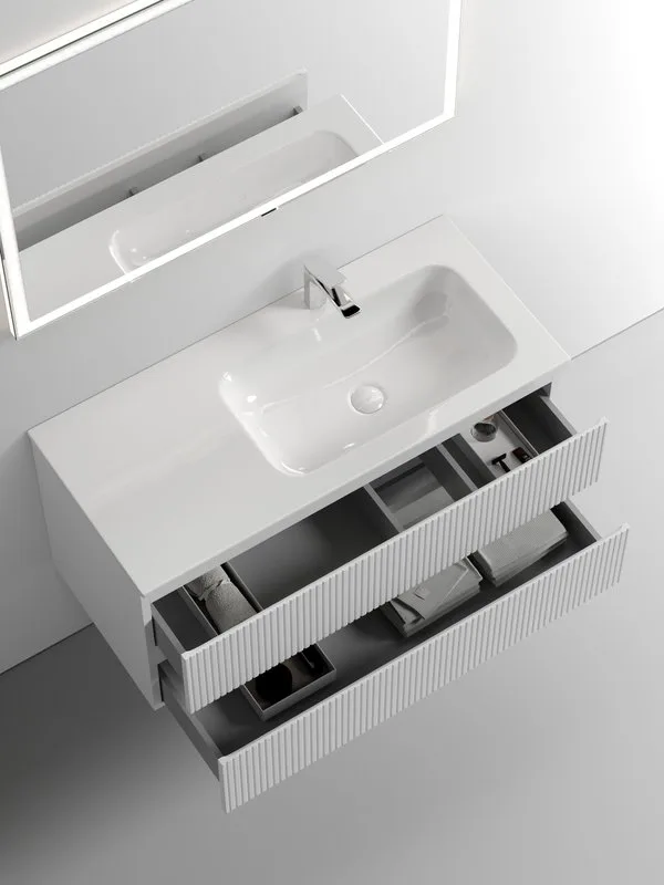 Тумба с раковиной Sancos Snob T 100 см, R, bianco Sancos — официальный сайт