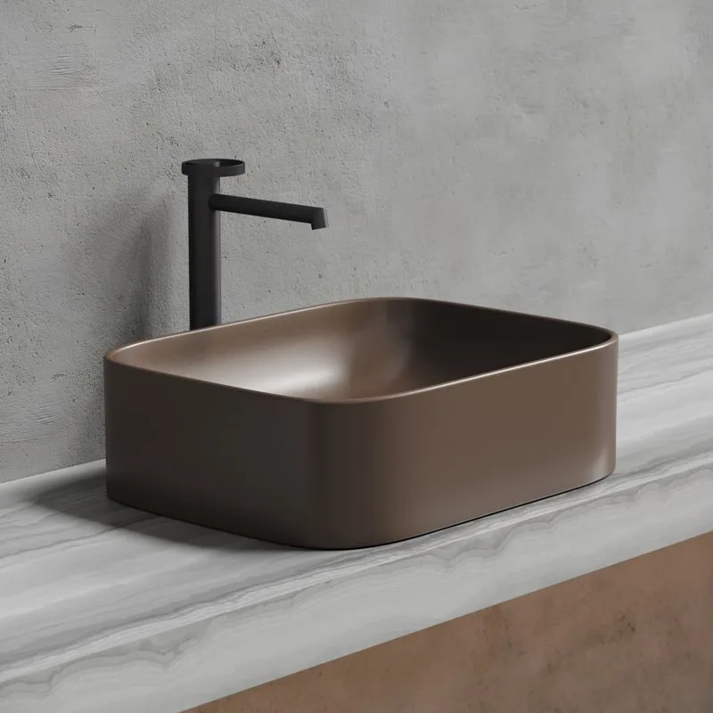 Раковина Ceramicanova Element CN6052MDB темно-коричневая матовая Sancos — официальный сайт
