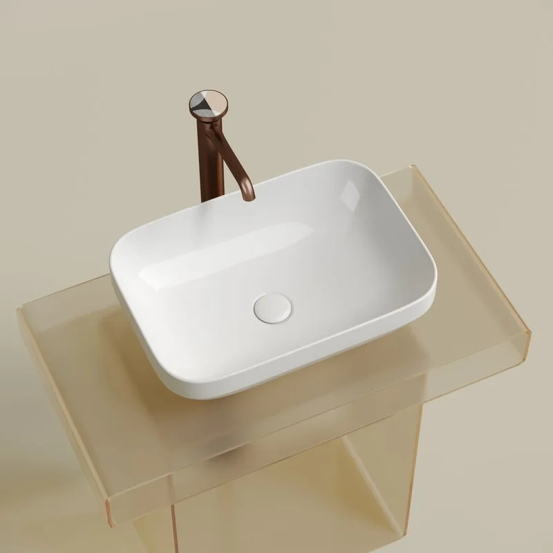 Раковина Ceramicanova Element CN6055 белая глянцевая Sancos — официальный сайт