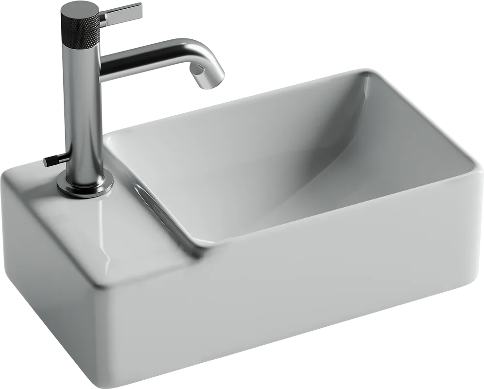 Раковина маленькая в туалет Ceramicanova Element CN5046 L белый глянцевый Sancos — официальный сайт