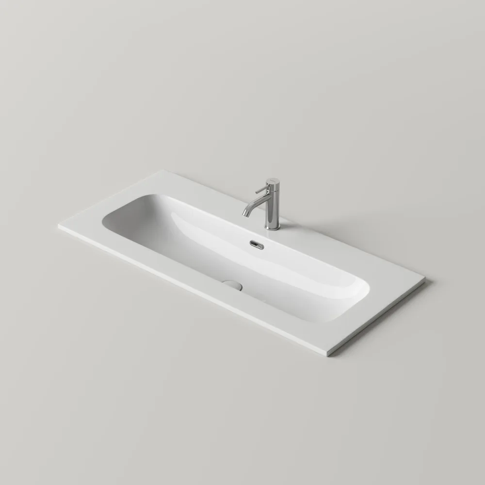 Мебельная раковина Ceramicanova Lucia с отверстием под смеситель 101 CN6097 белый Sancos — официальный сайт