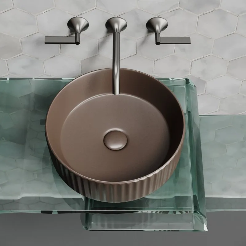 Раковина Ceramicanova Element CN6057MDB темно-коричневый матовая Sancos — официальный сайт